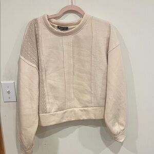 Very J Cream Crew Neck Sweater
